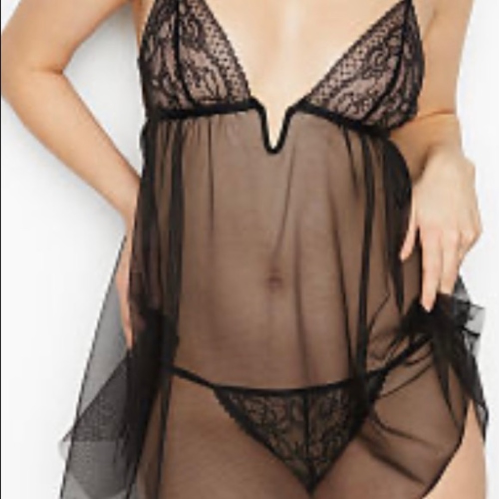 Victoria secret Lace Baby doll and thong